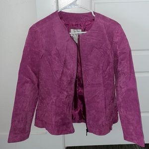 Suede leather jacket